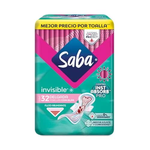 Saba Toallas Femeninas Invisibles Buenos Días 32 ud