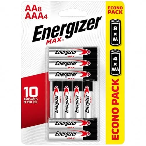 Energizer Pilas Alcalinas Tipo AA y AAA MAX Econopack