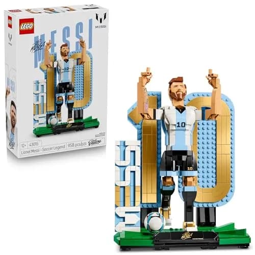 Lego Editions Lionel Messi: Leyenda del Futbol – Set de Construcción – Decoración Coleccionable