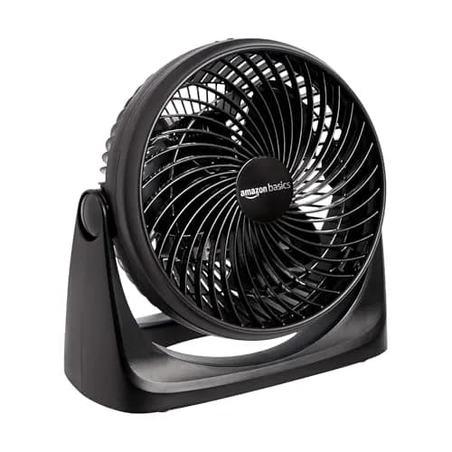 Amazon Basics Ventilador, Ventilador de escritorio para dormitorio, hogar y oficina, con cabezal