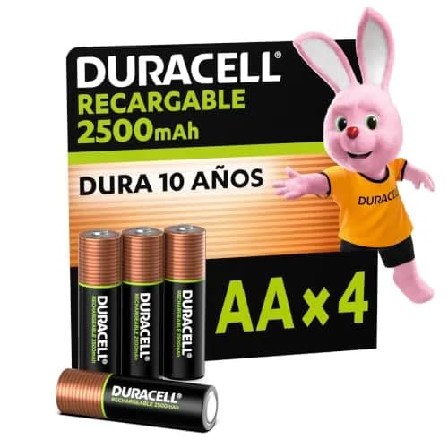 Duracell Pilas AA Recargables NiMH 2500mAh 1.2V