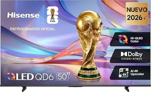 Hisense televisión QD6S Pantalla 50“ Pulgadas