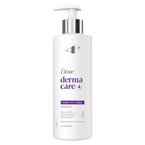 DOVE Shampoo Derma Care Fuerza Anti-Caída, Reduce la Caída 95%. Favorece el Crecimiento. Regenera