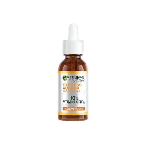 Garnier Express Aclara Serum Noche Antimanchas con 10% Vitamina C Pura para una Piel Radiante