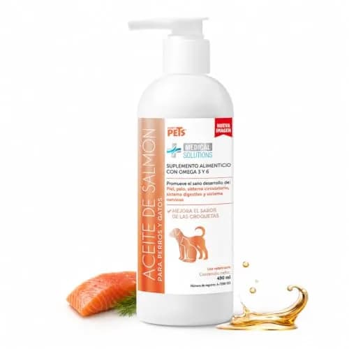 Fancy Pets Aceite de Salmon para Perros y Gatos Medical Solutions con 490ml