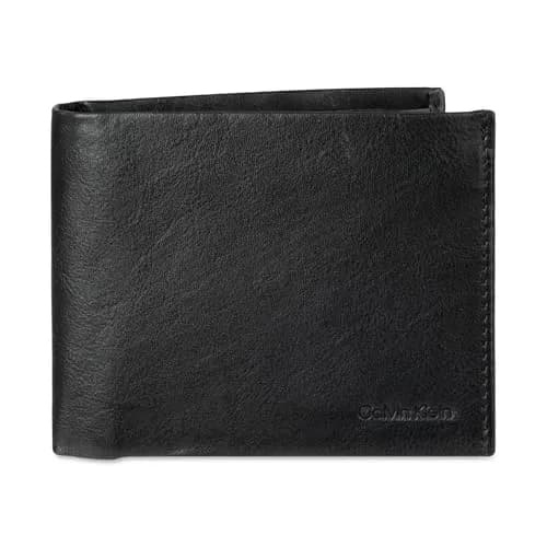 Calvin Klein portafolios plegable minimalista RFID de piel para hombre