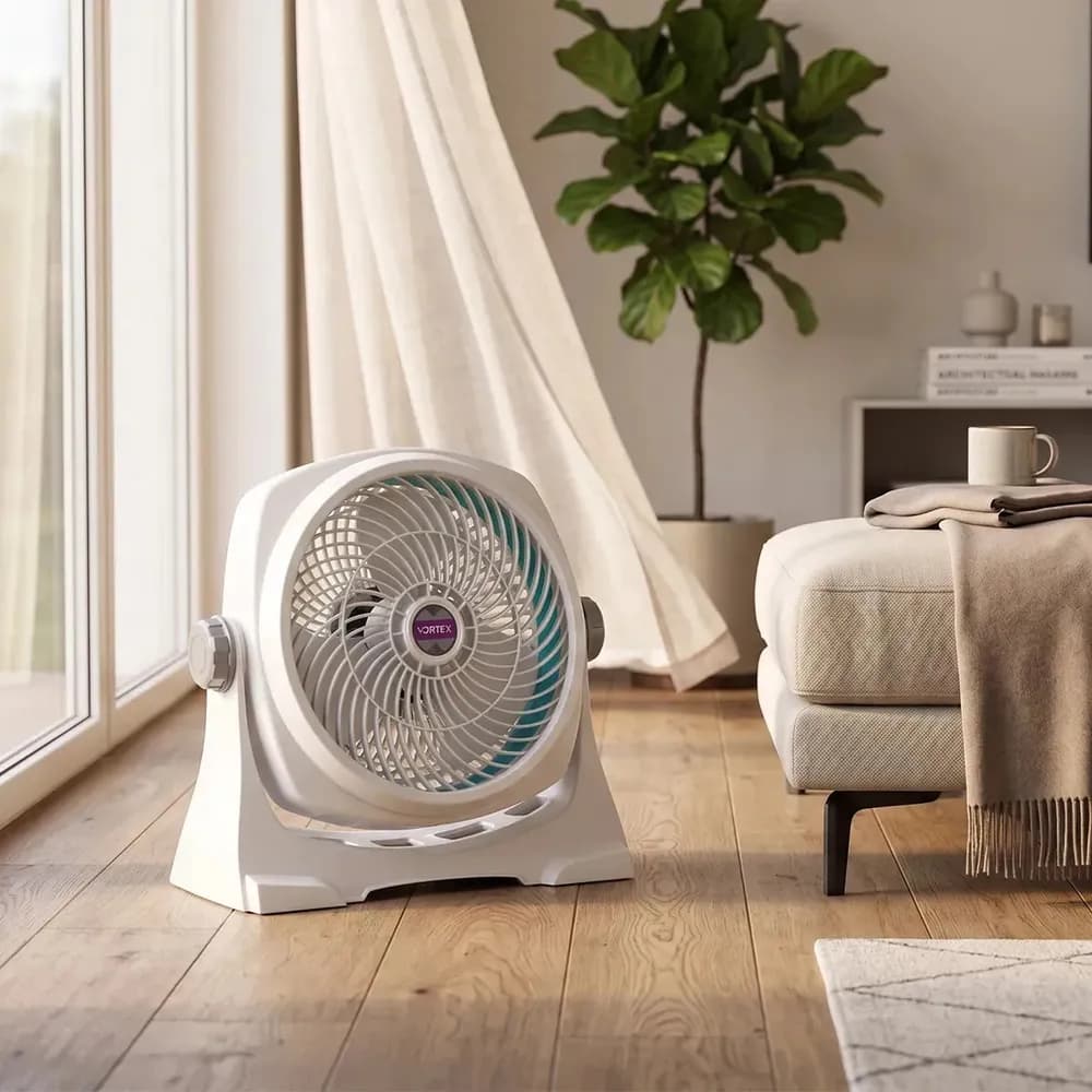 Ventilador 2-en-1 de Piso y Pared de 12 Pulgadas/30 cm Vortex AFV-1212 Potente 3 velocidades Blanco