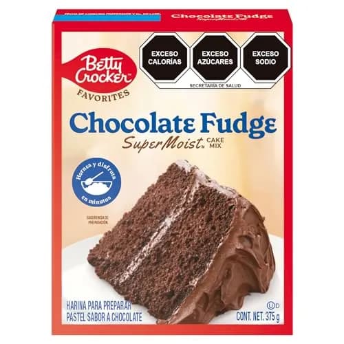 Betty Crocker Harina para Pastel sabor Chocolate Fudge 375 g