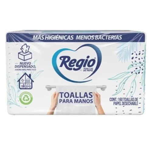 Regio Regio Toallas Para Manos 1 Paquete 160 Hojas