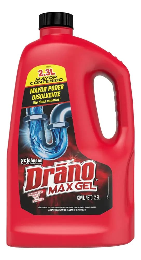 Destapacaños Líquido Drano para Lavabo y Regadera 2.3 Litros