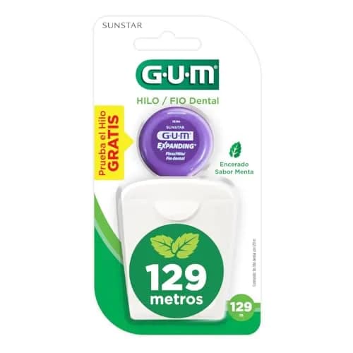GUM – Hilo Dental – Limpieza profunda y cómoda para una higiene bucal completa – 140 yardas de alta