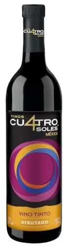 CUATRO SOLES VINO TINTO AFRUTADO SEMIDULCE 750ML