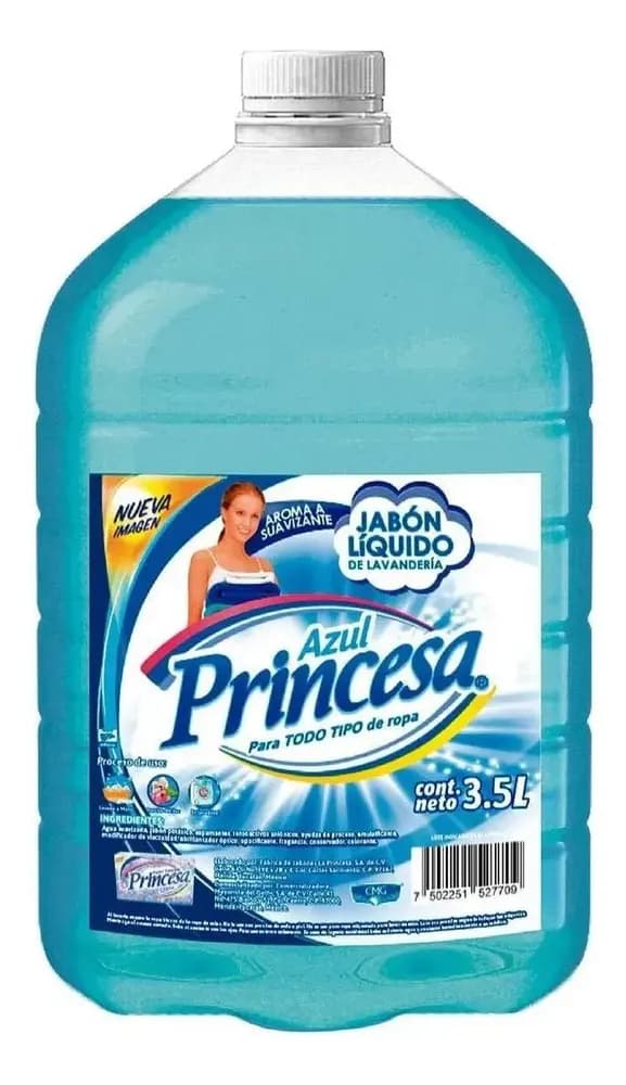 Jabón de Lavandería Líquido de Lavanderia Princesa Azul 3.5L