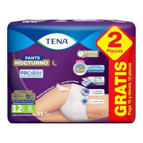 TENA Pants Nocturno Talla G 10 Piezas