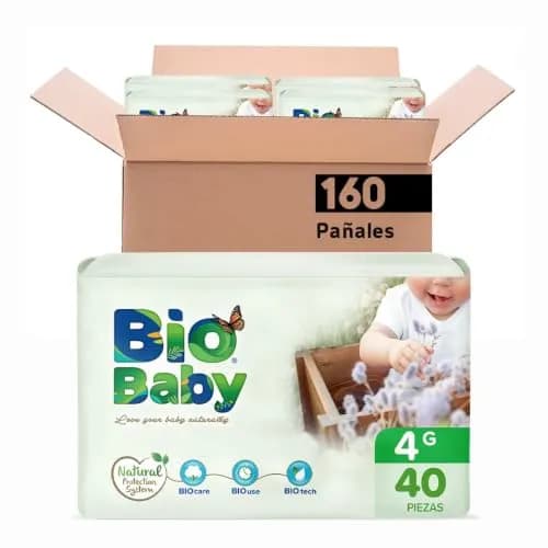 Bio Baby Pañal Bebé Bio Baby Talla 4 Grande 160 Pañales