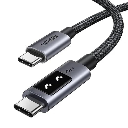 UGREEN UNO Cable USB C a USB C 100W (5A/20V) Tipo C PPS Carga Rápida PD 3.0 Pantalla Compatible