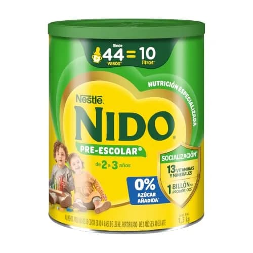 Alimento Para Niños de Corta Edad Nido Pre Escolar 2+ Lata 1.5kg