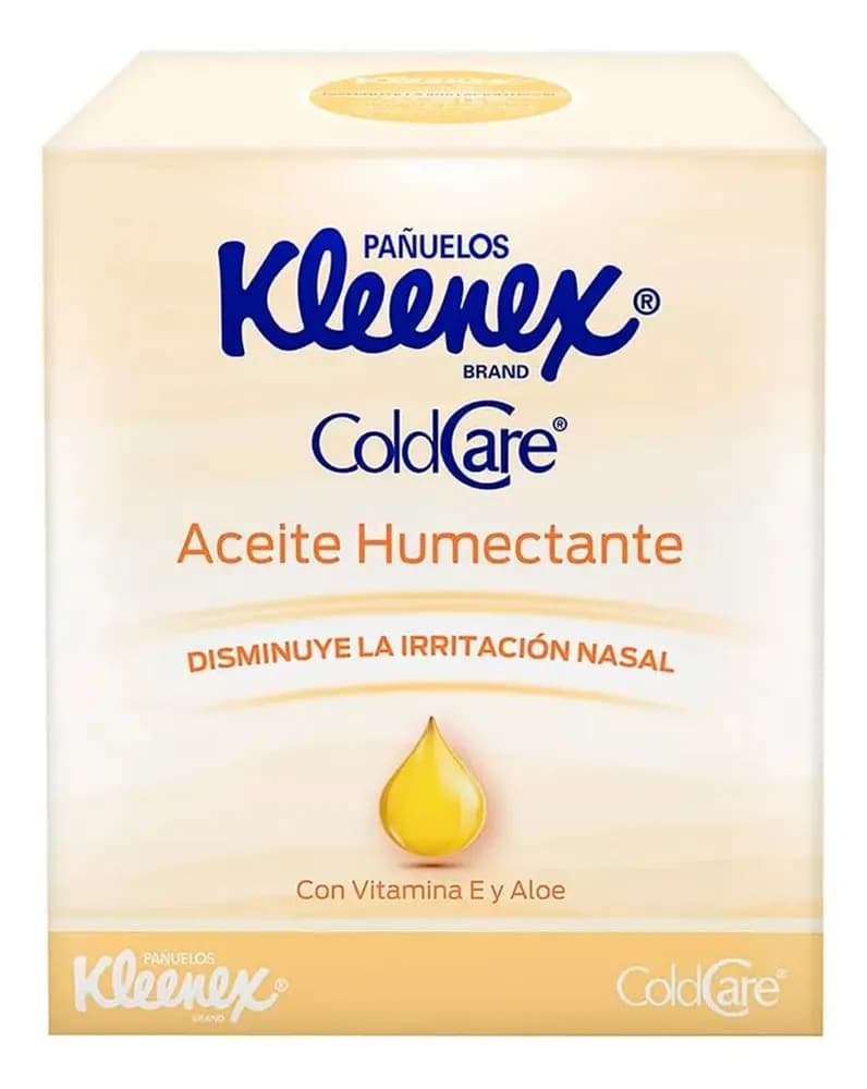 Pañuelos Kleenex Cold Care Aceite Humectante 60 Piezas